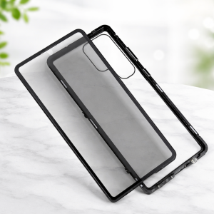 Samsung Galaxy S25 Ultra Cover - Black - Luxury HQ Privacy Magnetic Matel Frame Dual Side Tempered Glass Case